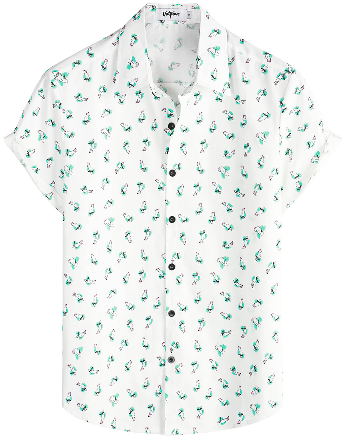 VATPAVE Mens 100% Cotton Hawaiian Shirts Button Down Short Sleeve Beach Shirts Summer Casual Aloha Shirts