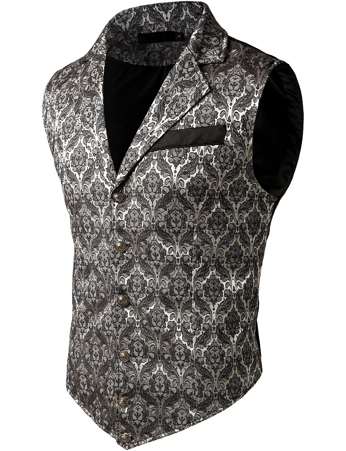 VATPAVE Mens Victorian Suit Vest Steampunk Gothic Waistcoat