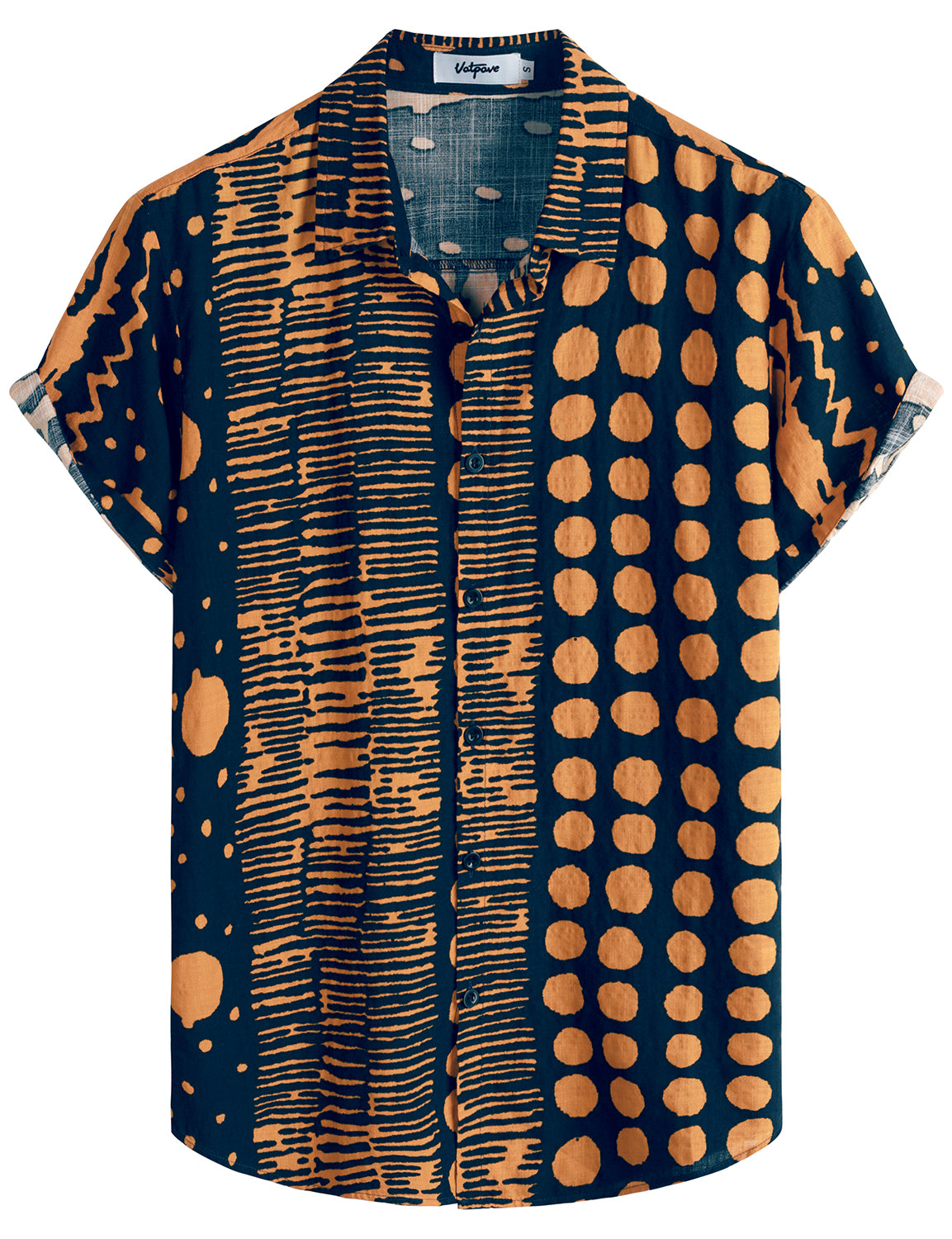 VATPAVE Mens Summer Tropical Shirts Short Sleeve Button Down Aloha Hawaiian Shirts