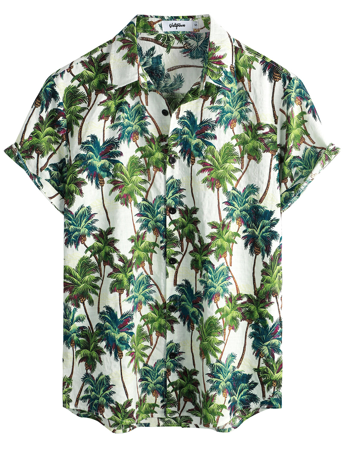 VATPAVE Mens Summer Tropical Shirts Short Sleeve Button Down Aloha Hawaiian Shirts