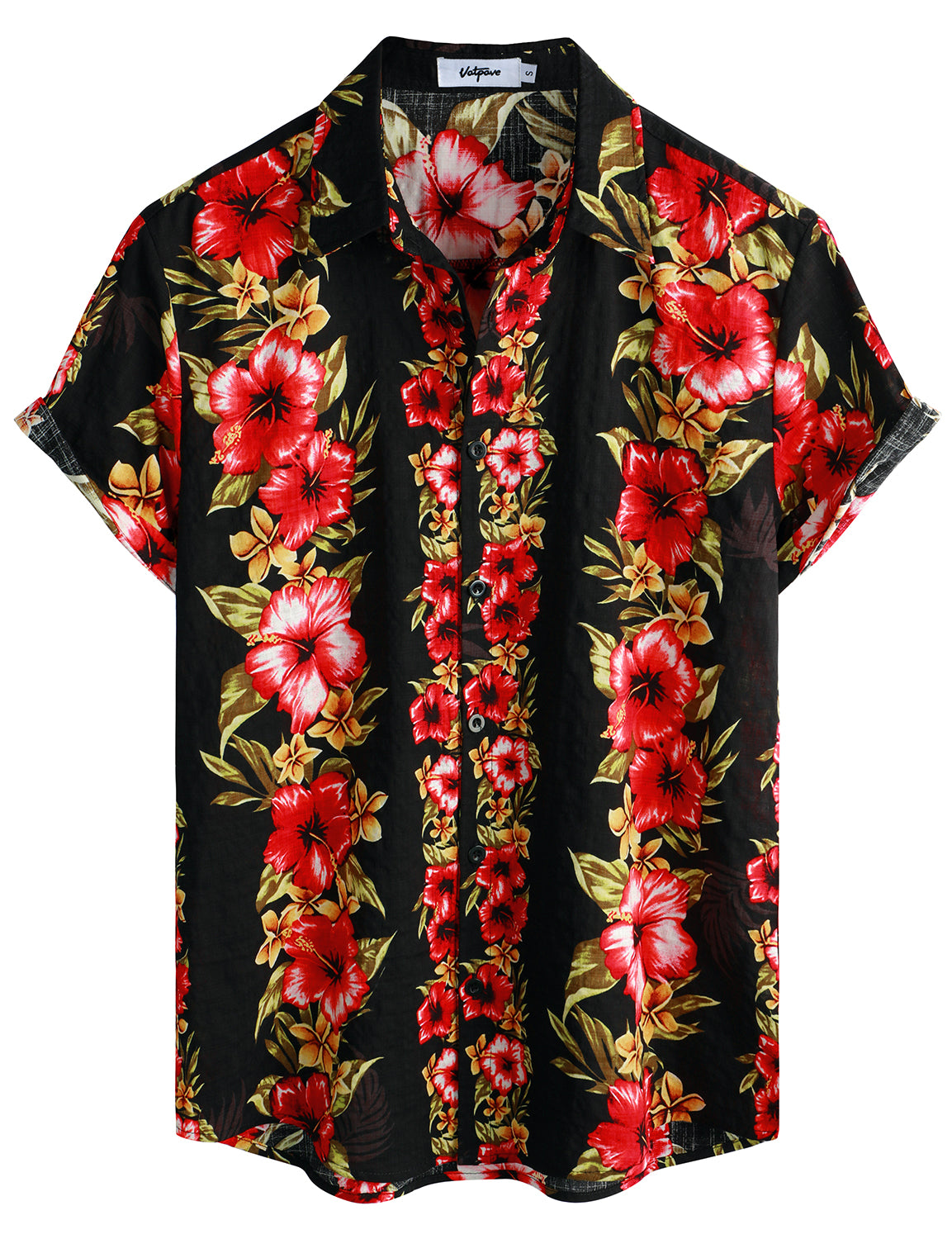 VATPAVE Mens Summer Tropical Shirts Short Sleeve Button Down Aloha Hawaiian Shirts