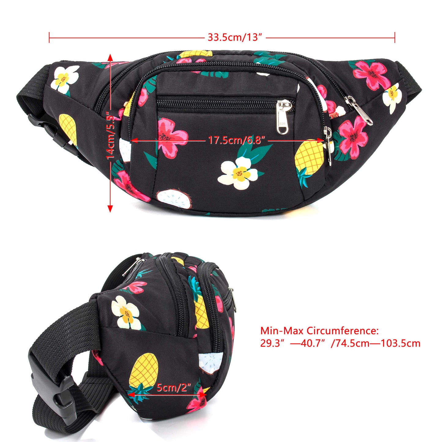 VATPAVE Fanny Packs for Men Women,Crossbody Waist Bag Pack,Belt Bag for Travel Walking Running Hiking Cycling,Easy Carry Any Phone,Wallet