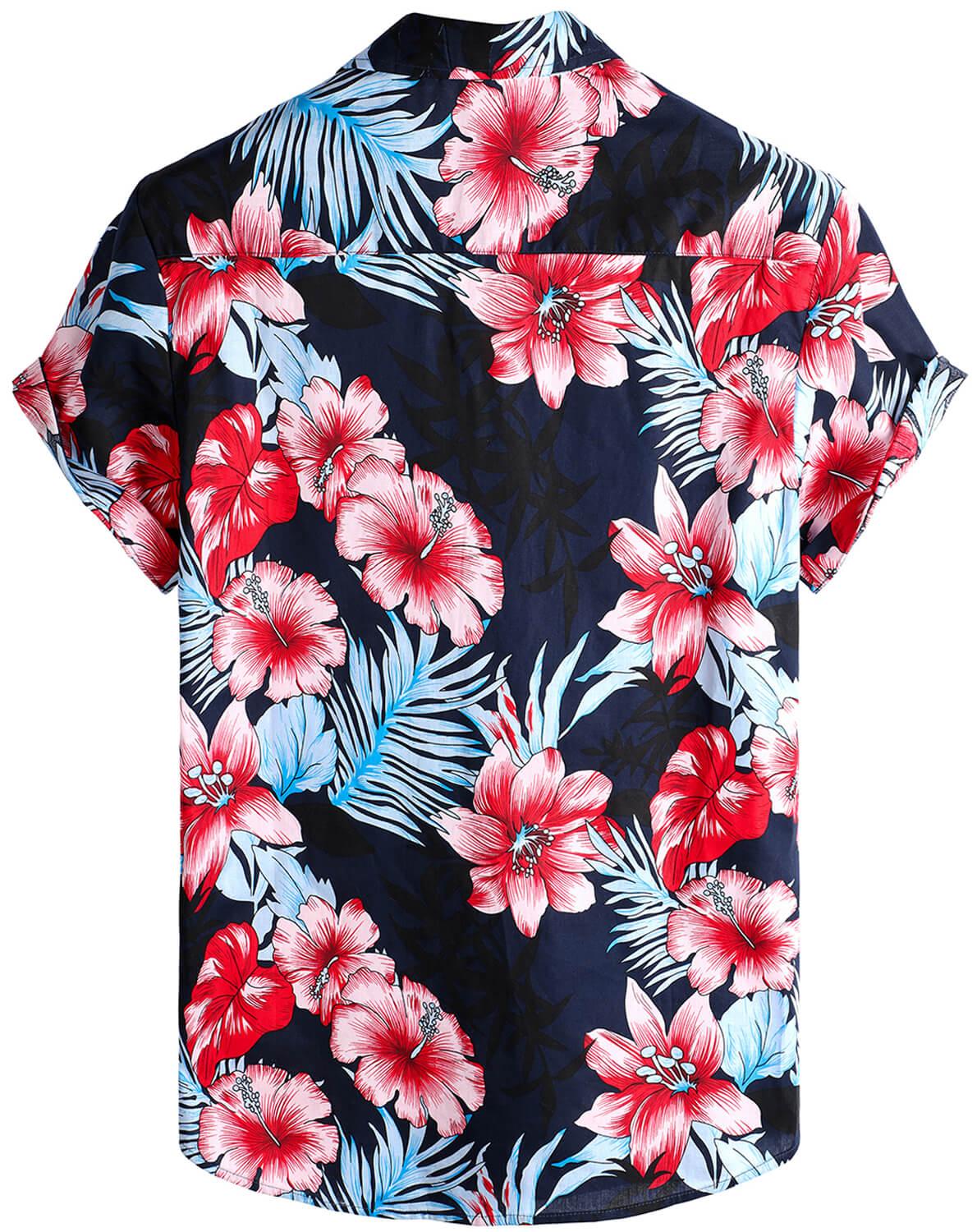 VATPAVE Mens 100% Cotton Hawaiian Shirts Button Down Short Sleeve Beach Shirts Summer Casual Aloha Shirts