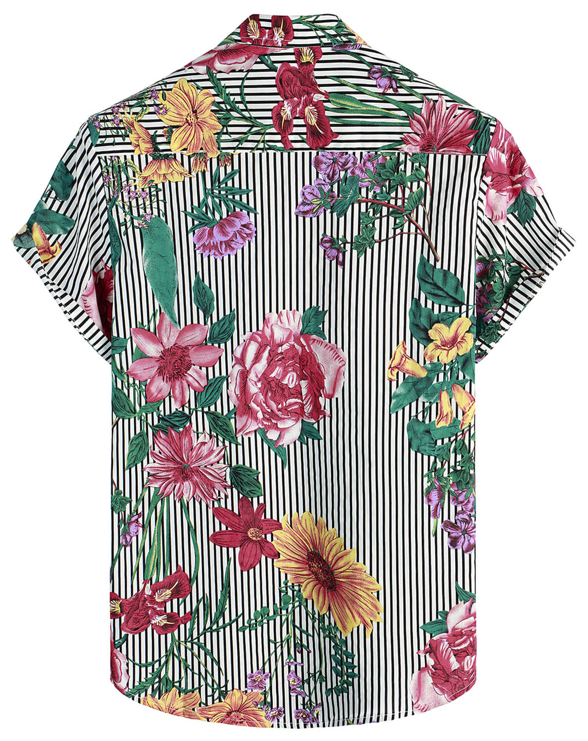 VATPAVE Mens Floral Hawaiian Shirt Casual Button Down Short Sleeve Aloha Beach Shirts