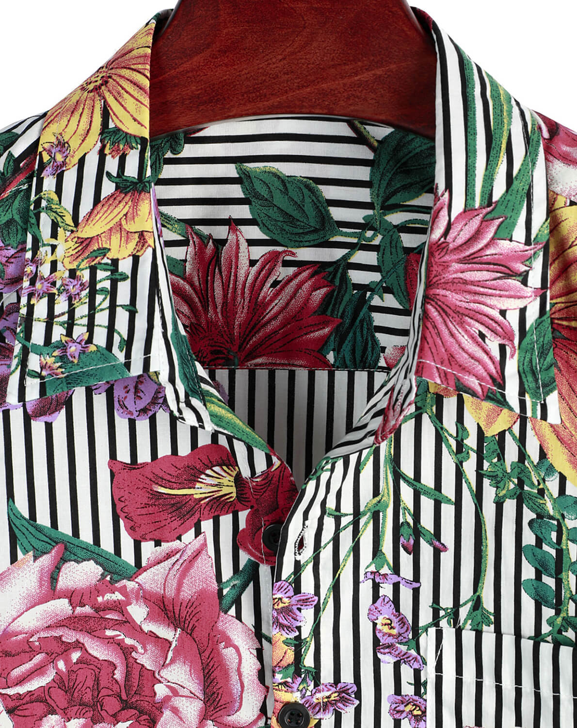 VATPAVE Mens Floral Hawaiian Shirt Casual Button Down Short Sleeve Aloha Beach Shirts