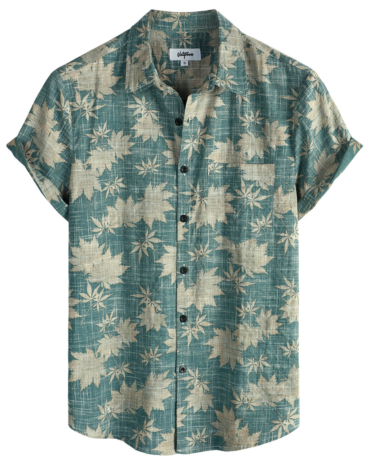 VATPAVE Mens Front Pocket Hawaiian Shirts Casual Short Sleeve Button Down Beach Shirts