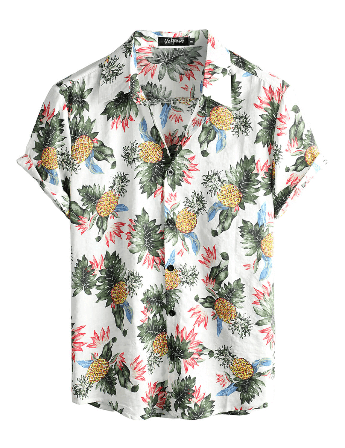 VATPAVE Mens Floral Hawaiian Shirts Short Sleeve Button Down Beach Shirts Outfits