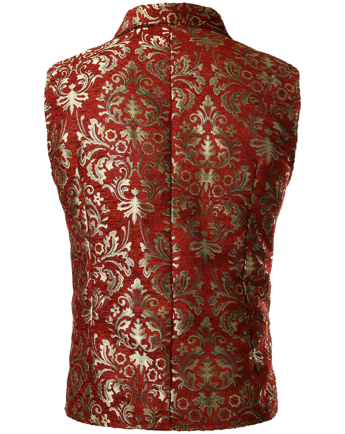 VATPAVE Mens Victorian Double Breasted Vest Gothic Steampunk Waistcoat