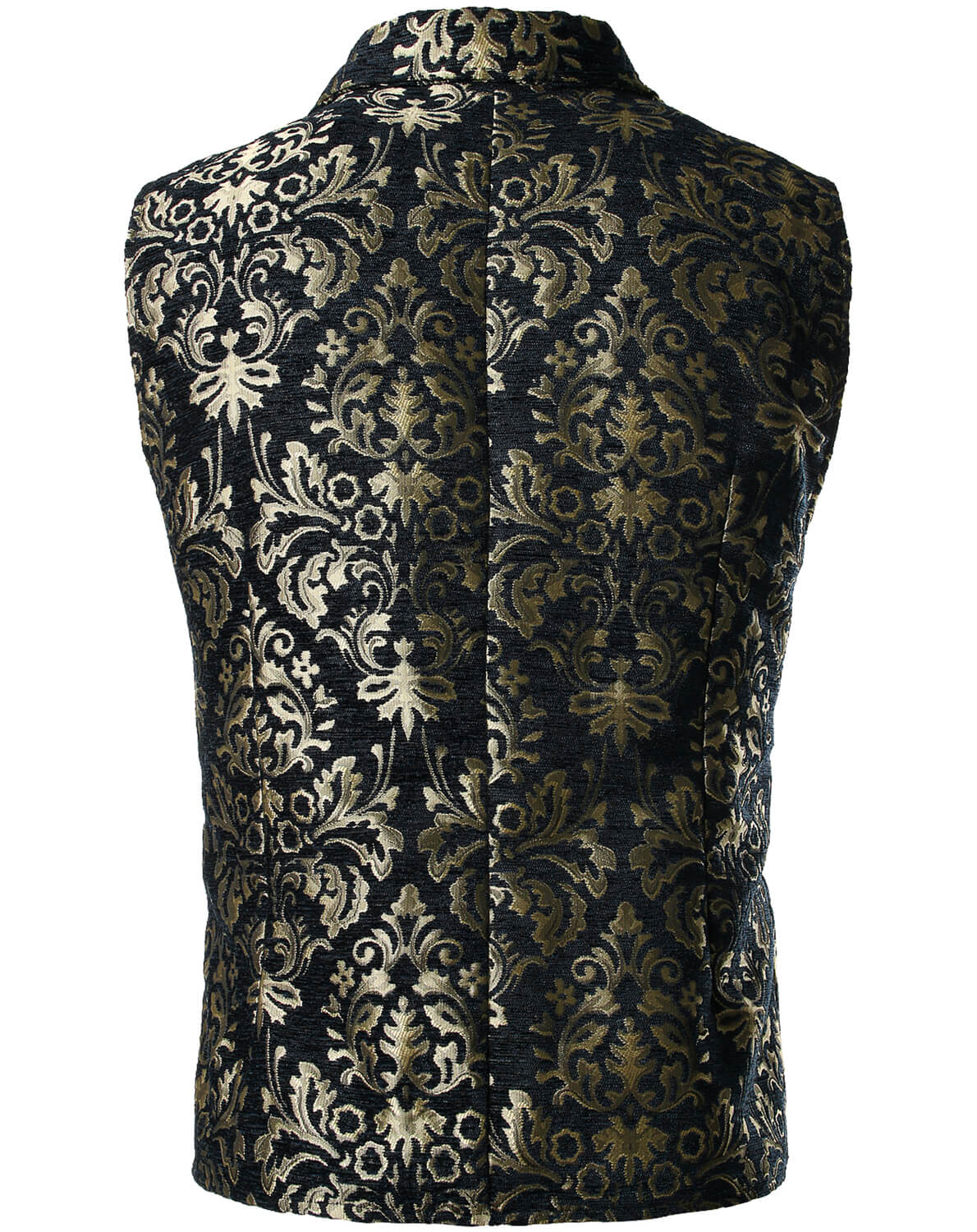 VATPAVE Mens Victorian Double Breasted Vest Gothic Steampunk Waistcoat