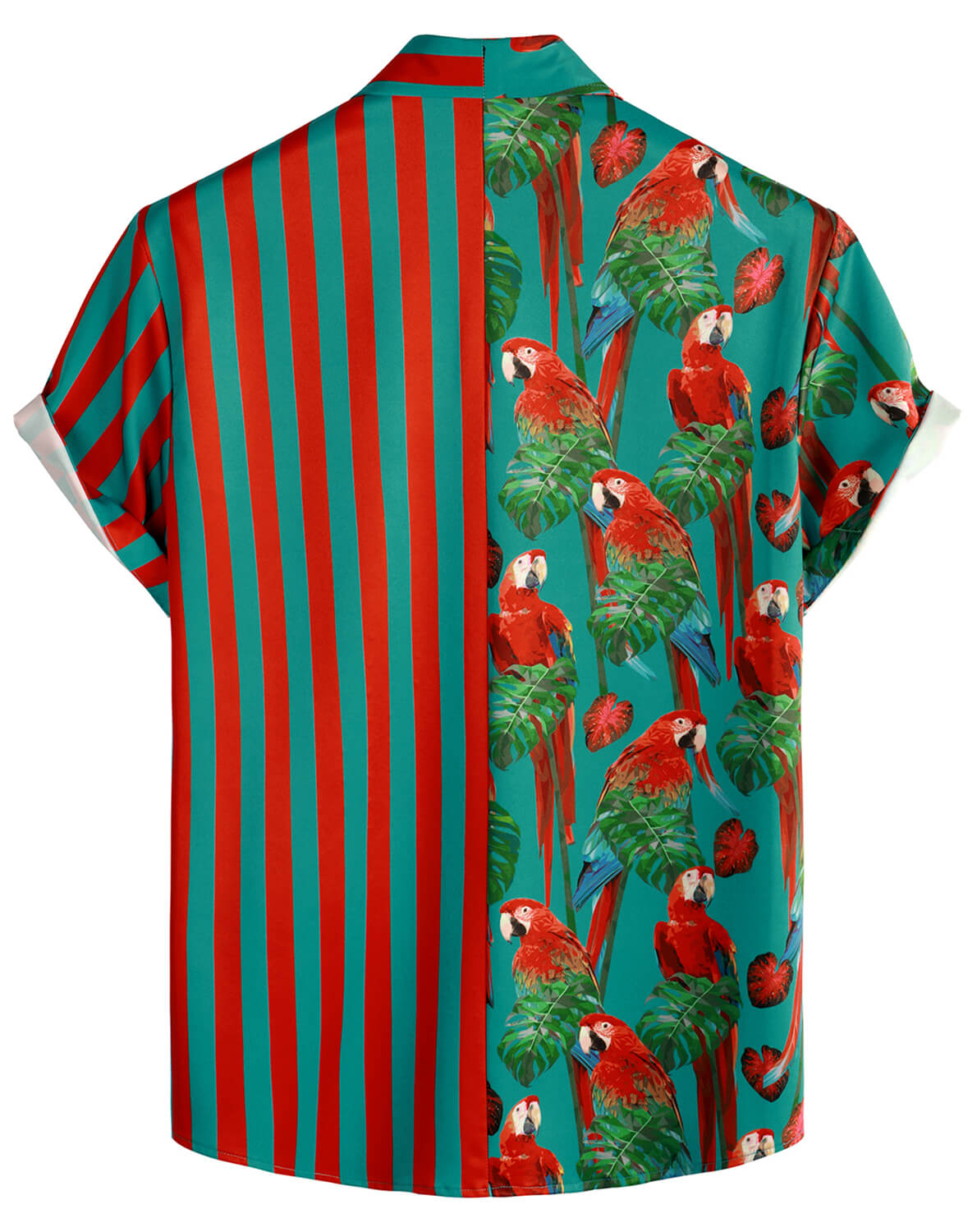 VATPAVE Mens Hawaiian Flamingo Shirts Casual Short Sleeve Button Down Shirt Summer Shirts