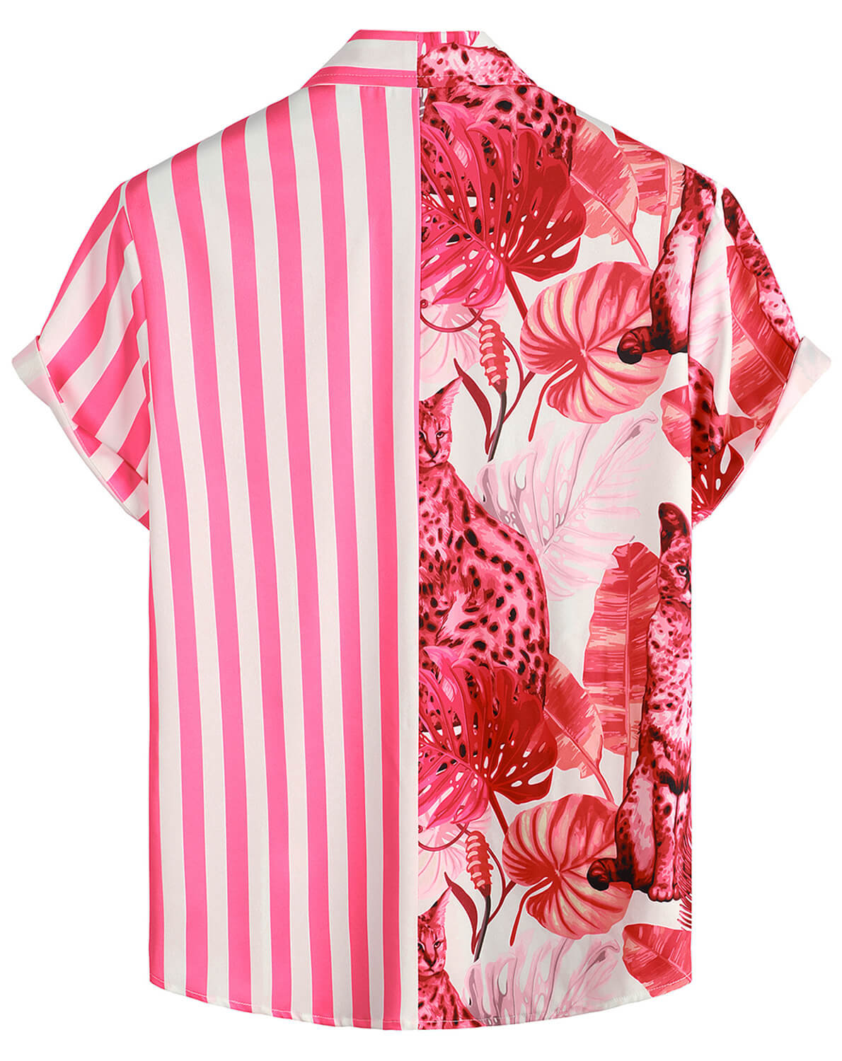 VATPAVE Mens Hawaiian Flamingo Shirts Casual Short Sleeve Button Down Shirt Summer Shirts