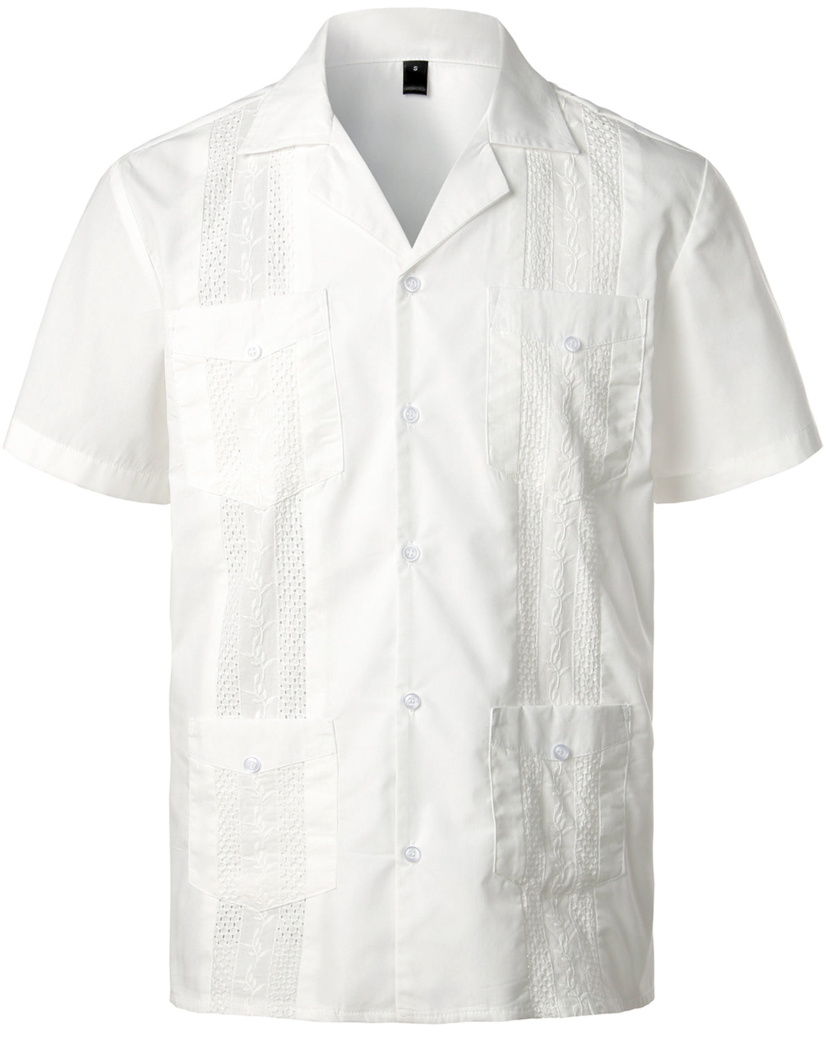 VATPAVE Mens Short Sleeve Button Down Cuban Guayabera Shirts