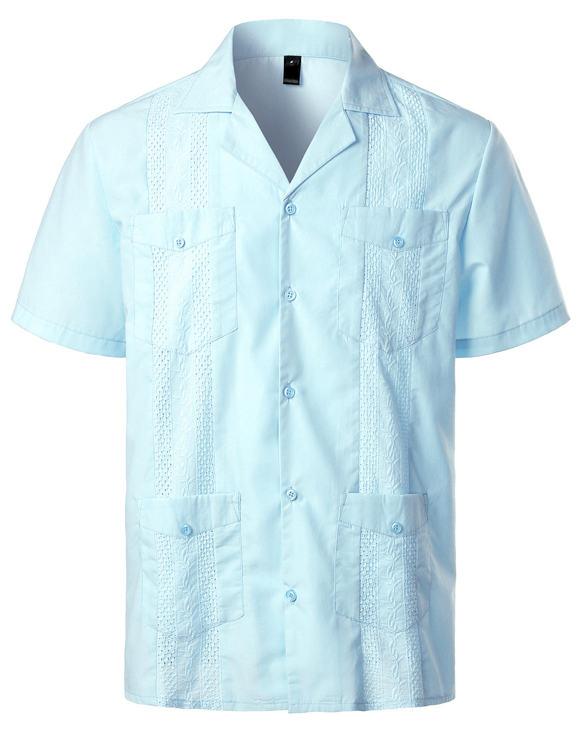 VATPAVE Mens Short Sleeve Button Down Cuban Guayabera Shirts