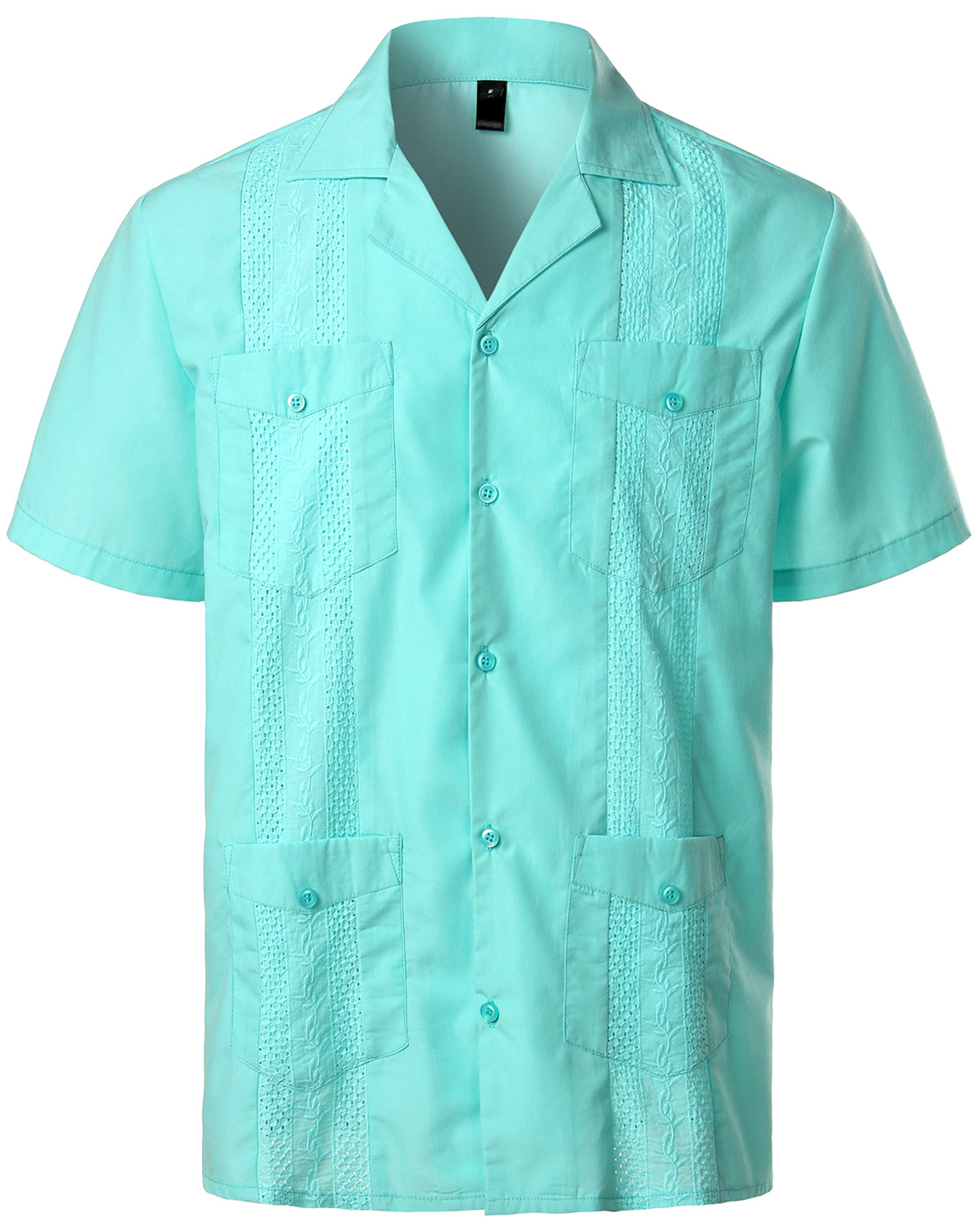 VATPAVE Mens Short Sleeve Button Down Cuban Guayabera Shirts