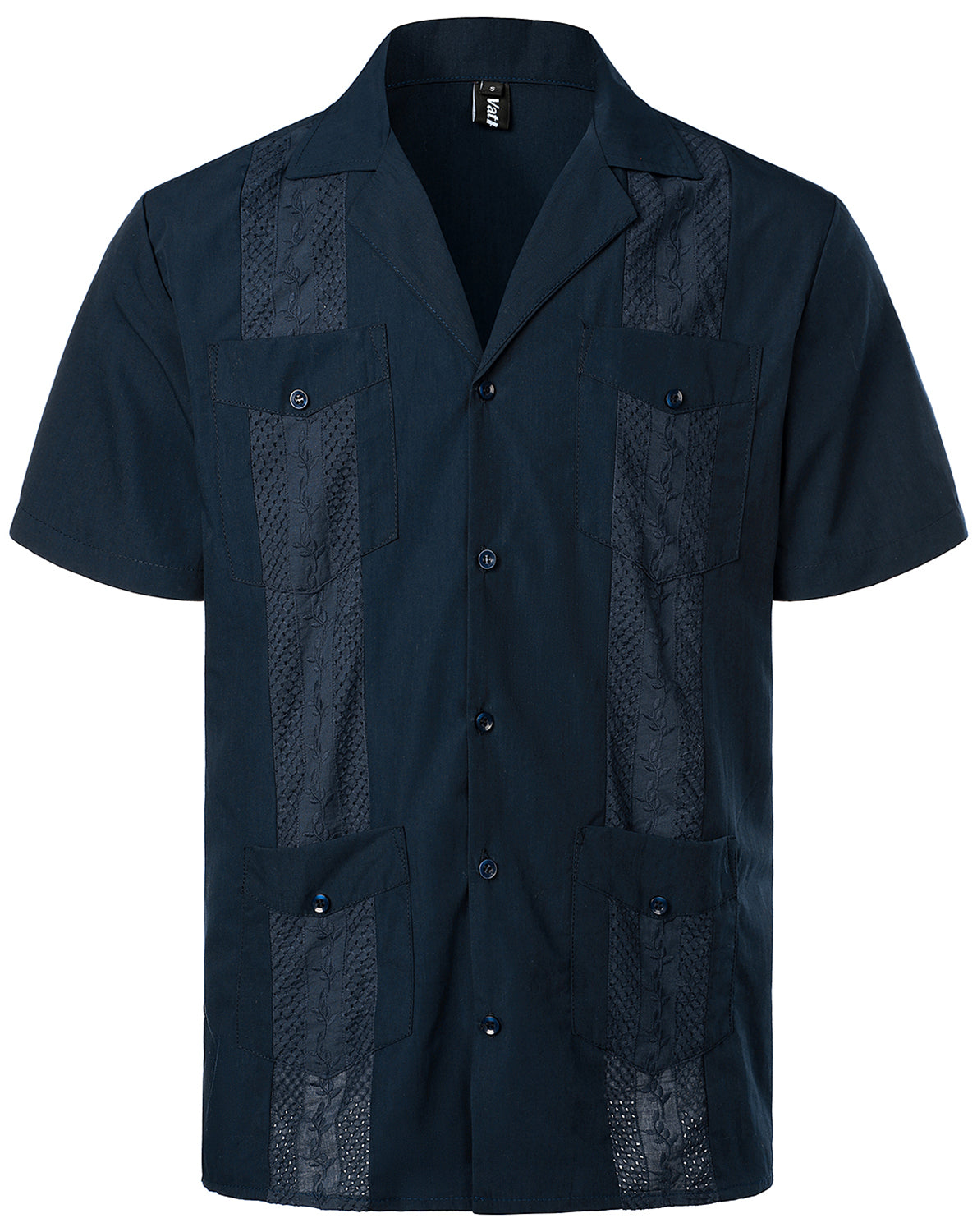 VATPAVE Mens Short Sleeve Button Down Cuban Guayabera Shirts