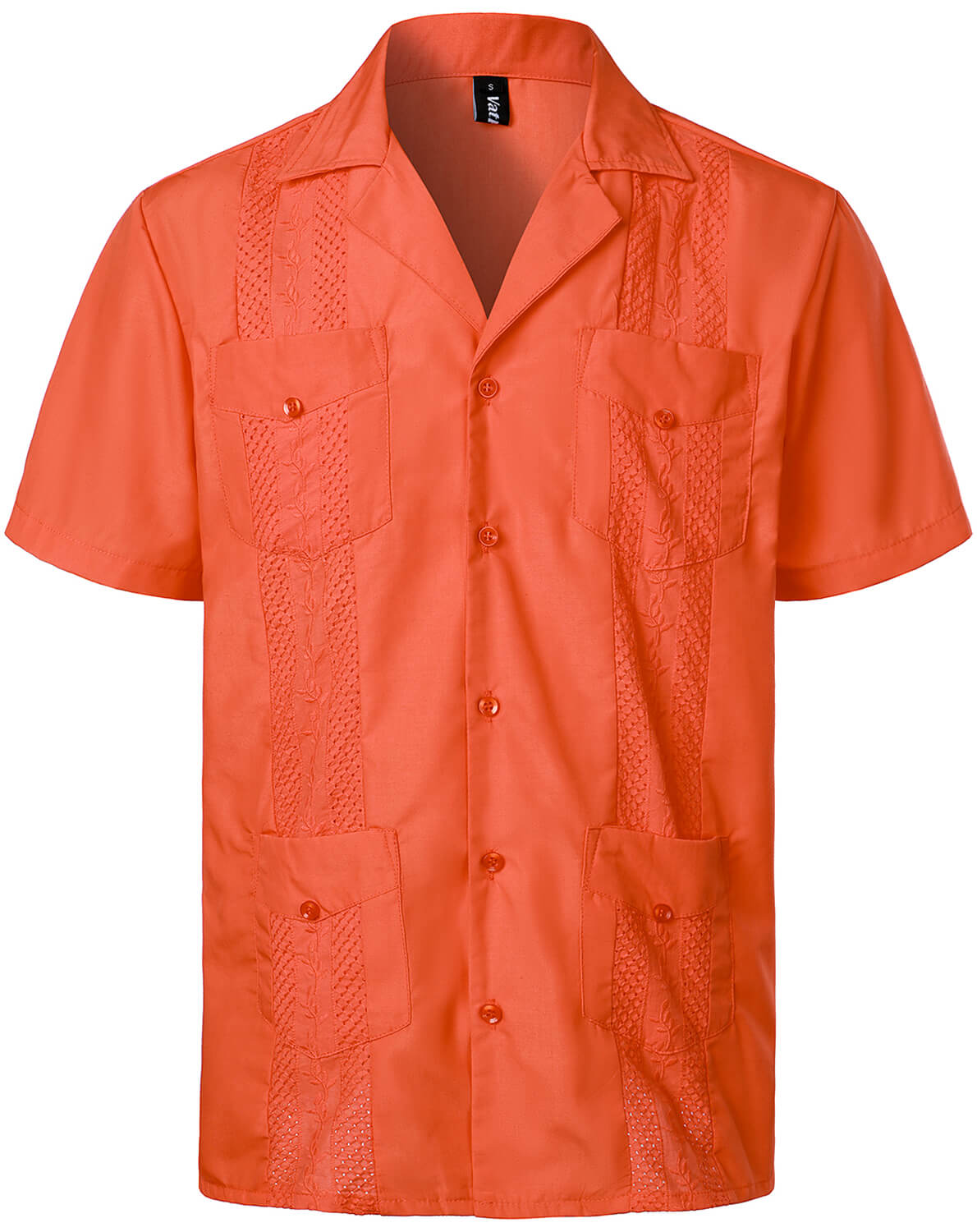 VATPAVE Mens Short Sleeve Button Down Cuban Guayabera Shirts