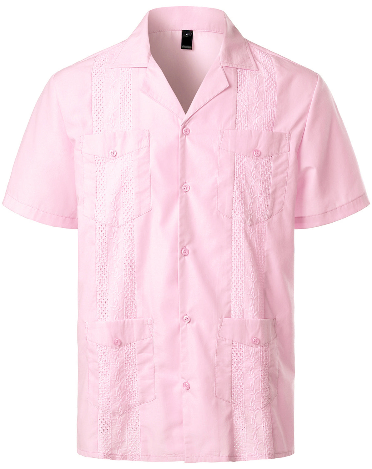 VATPAVE Mens Short Sleeve Button Down Cuban Guayabera Shirts