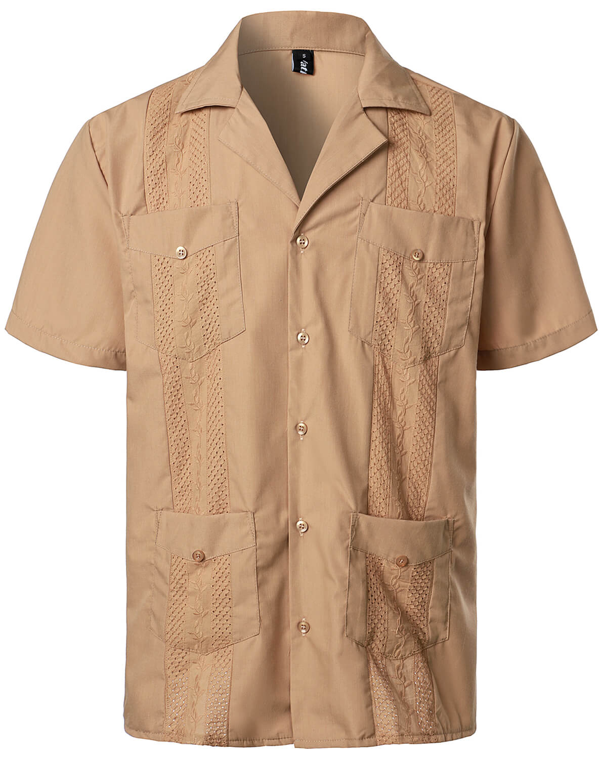 VATPAVE Mens Short Sleeve Button Down Cuban Guayabera Shirts