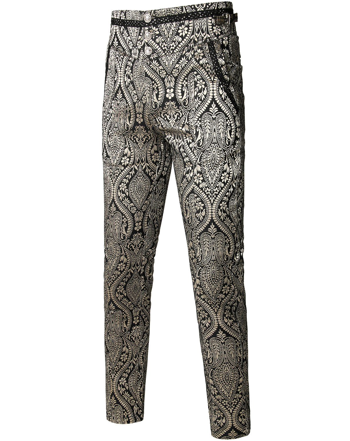 VATPAVE Mens Gothic Pants Cosplay Costume Trousers Steampunk Victorian Pants