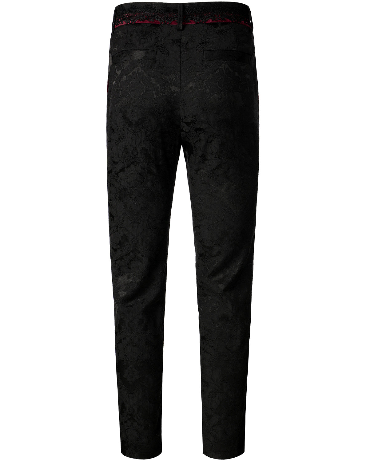 Men's Trousers Pants Black Brocade Steampunk VTG Vintage Gothic Victorian  (Small, Black Brocade) at  Men's Clothing store