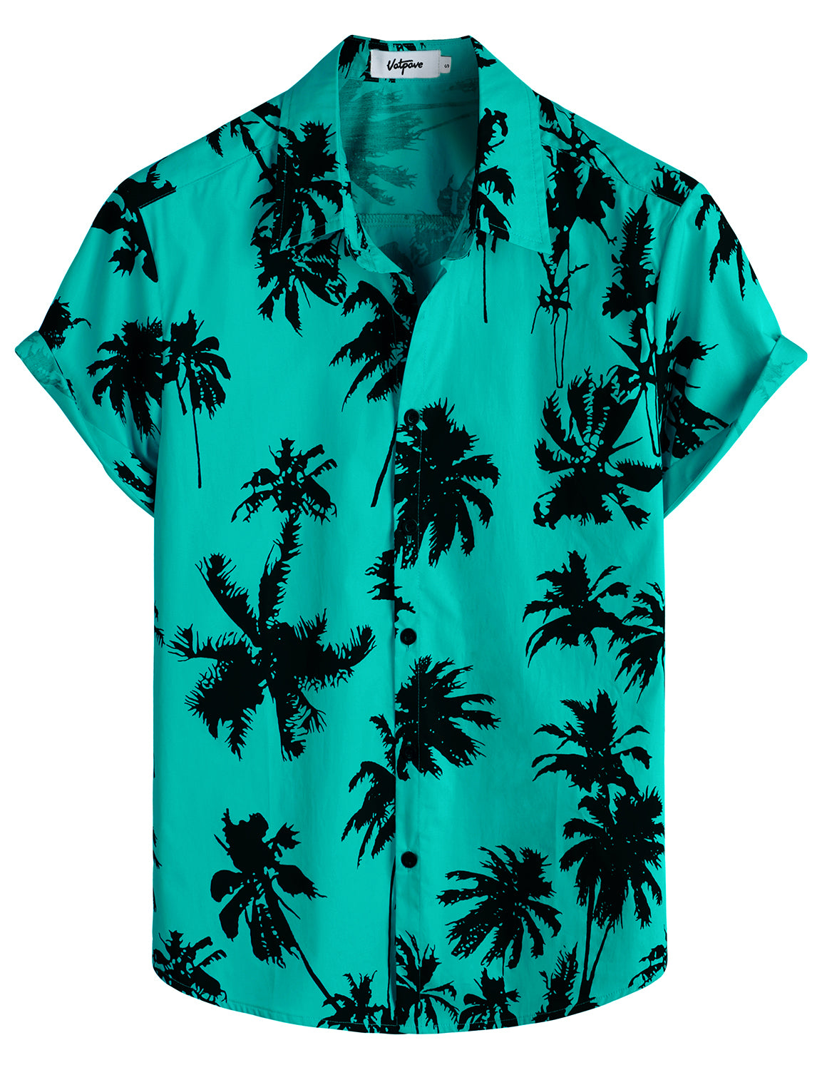 VATPAVE Mens 100% Cotton Hawaiian Shirts Button Down Short Sleeve Beach Shirts Summer Casual Aloha Shirts