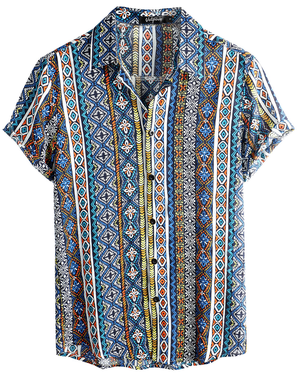 VATPAVE Mens Summer Tropical Shirts Short Sleeve Button Down Aloha Hawaiian Shirts