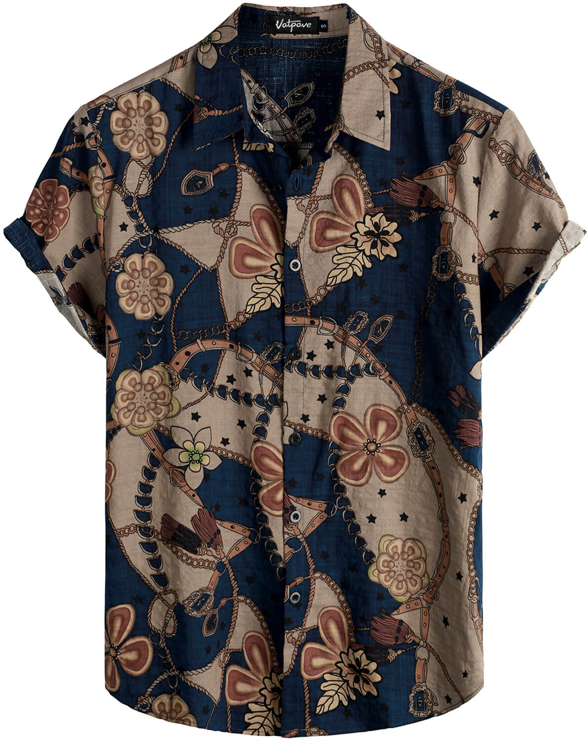 VATPAVE Mens Summer Tropical Shirts Short Sleeve Button Down Aloha Hawaiian Shirts