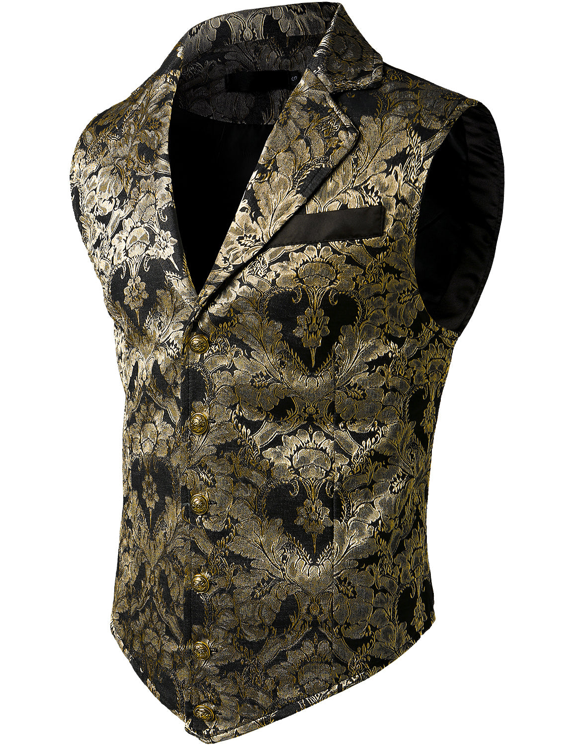 VATPAVE Mens Victorian Suit Vest Steampunk Gothic Waistcoat