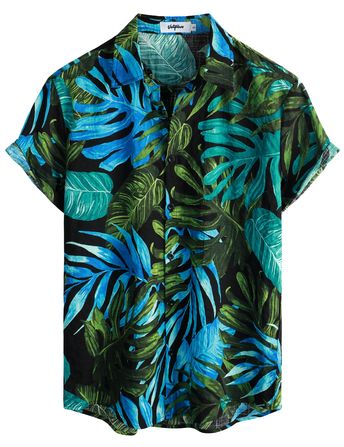 VATPAVE Mens Summer Tropical Shirts Short Sleeve Button Down Aloha Hawaiian Shirts